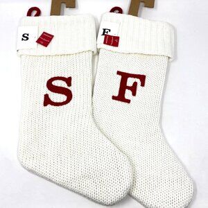Target Wondershop Knit Monogram Christmas Stocking White Wondershop™: 20"